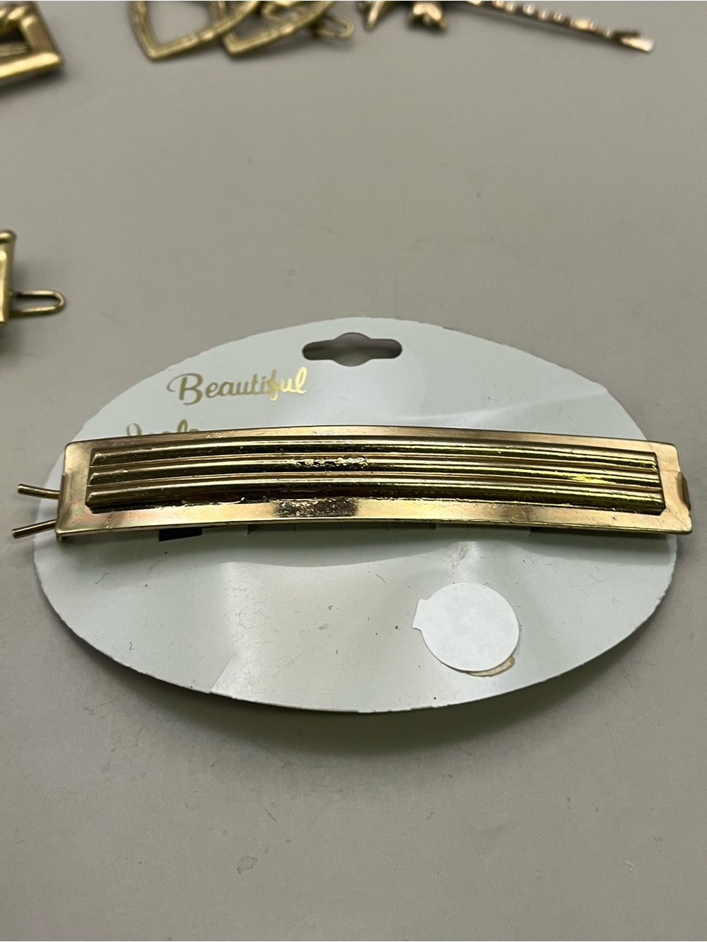 Vintage 80s 90s Gold Hair Accessories Lot 9pc Side Comb Barrettes Bobby Pins - Picture 3 of 7
